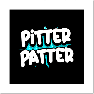 pitter patter Comic book explosion bubble, vector illustration Posters and Art